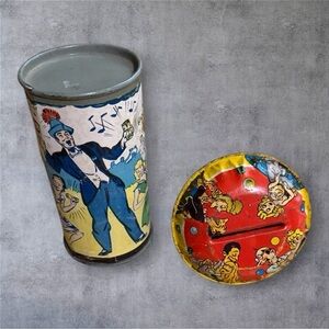 Vintage 1950's Tin Litho Noise Makers - Set of 2